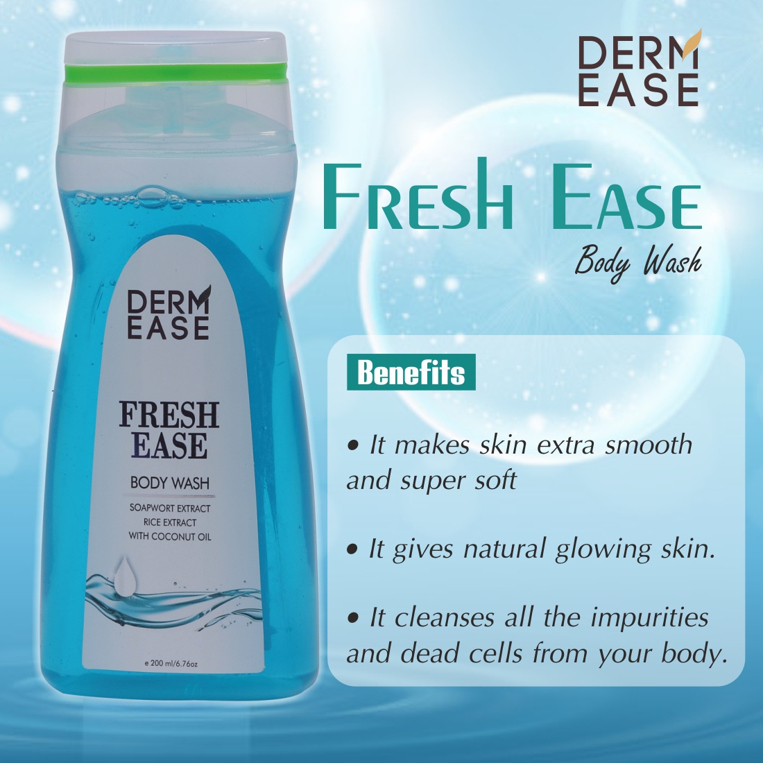 DERM EASE Fresh Ease Body Wash